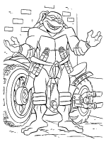 A coloring page of teenage mutant ninja turtles